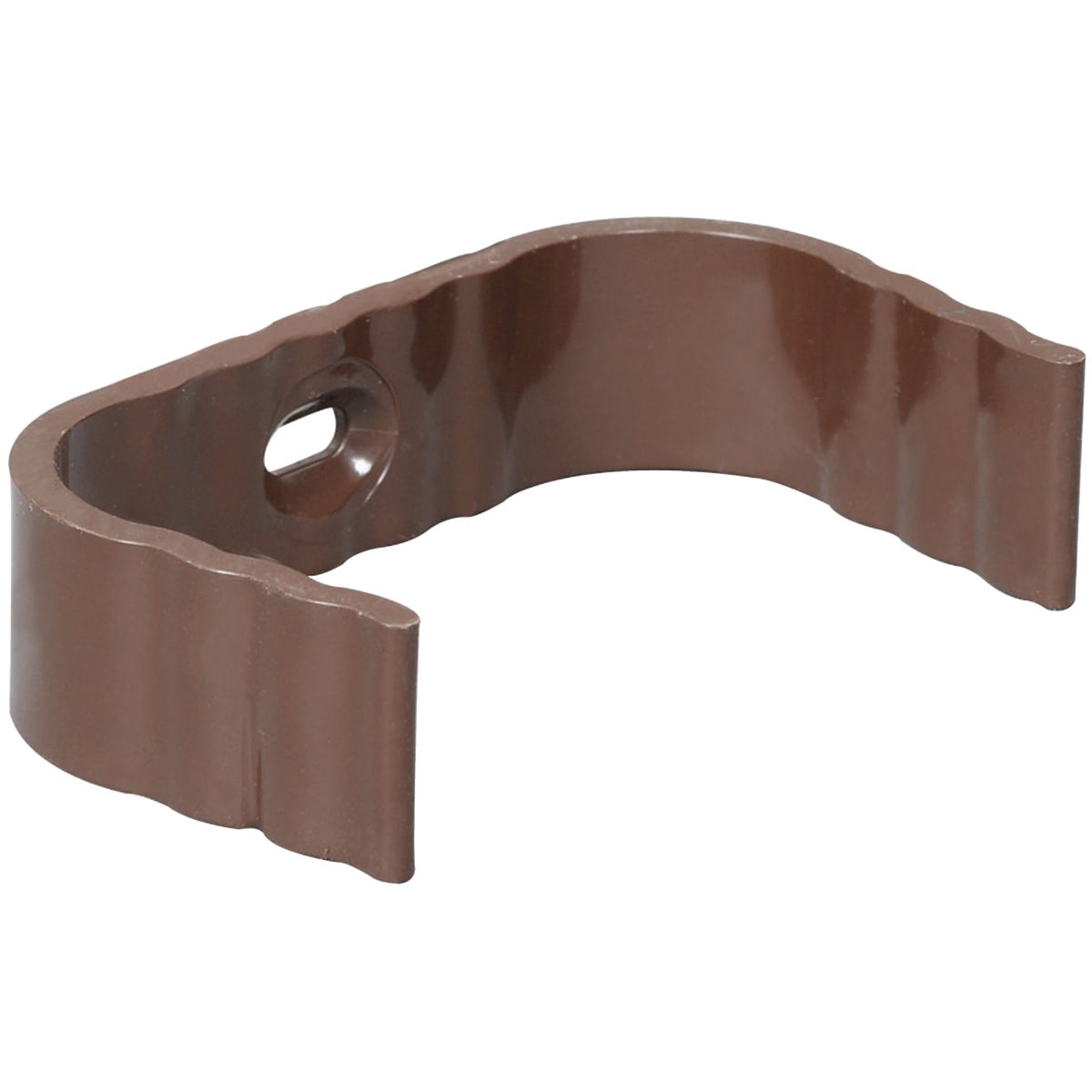 Amerimax 2 In. x 3 In. Traditional K-Style Brown Vinyl Downspout Clip Image 1