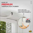 M-D Building Products 81 In. Premium Rubber PLATINUM Top and Sides Door Seal for Doors with Kerf/Channel, White Image 3