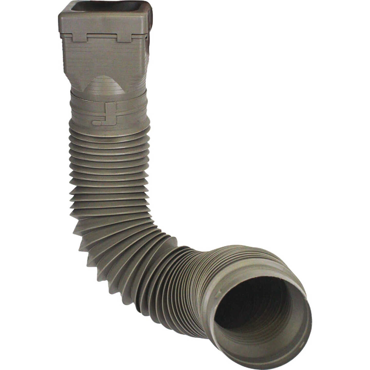 Spectra Metals Ground Spout 22 In. to 48 In. Stone K-Style Polypropylene Downspout Extender Image 1