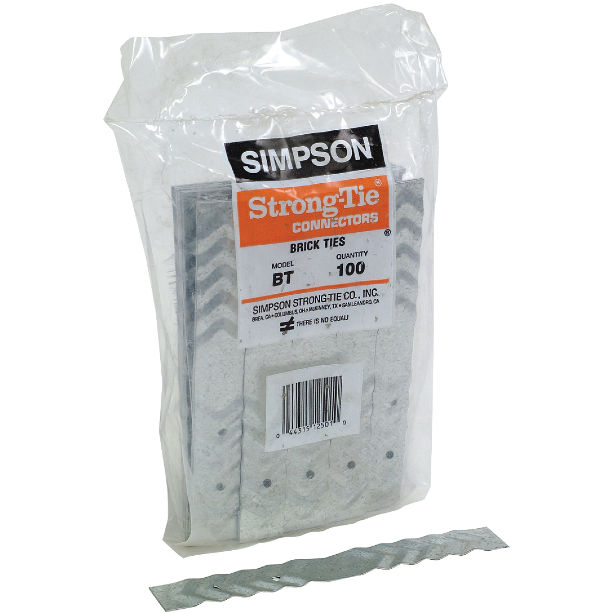 Simpson Strong-Tie 6-11/16 In. x 7/8 In. 22 ga Galvanized Steel Brick Tie (100 Ct.)