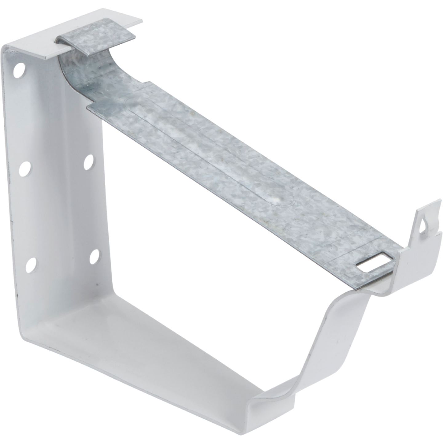 Amerimax K Style Galvanized White Snap-Lok Gutter Hanger Bracket Image 1