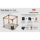 Simpson Strong-Tie Outdoor Accents Sage System Black Powder-Coated Post Base for 6x6 with Screws (2-Pack) Image 6