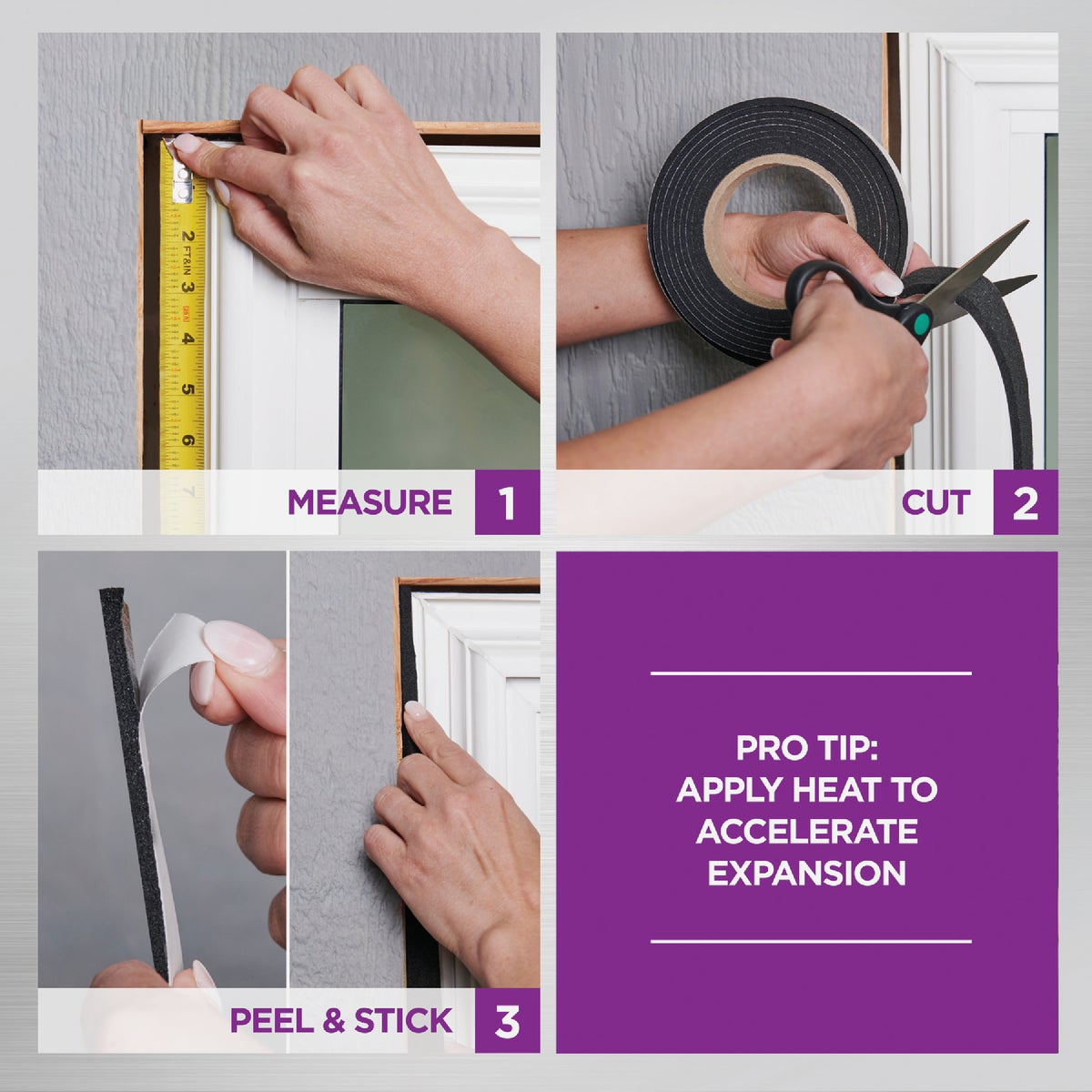 M-D Building Products PLATINUM 1 In. Neutral Expandable Foam Weatherseal for Uneven Gaps Image 7