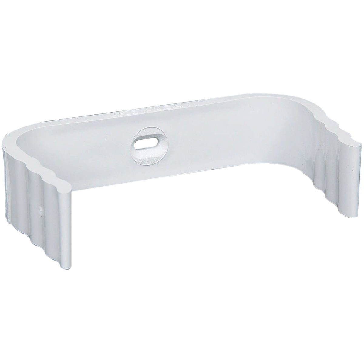 Amerimax 2 In. x 3 In. Traditional K-Style White Vinyl Downspout Clip Image 1