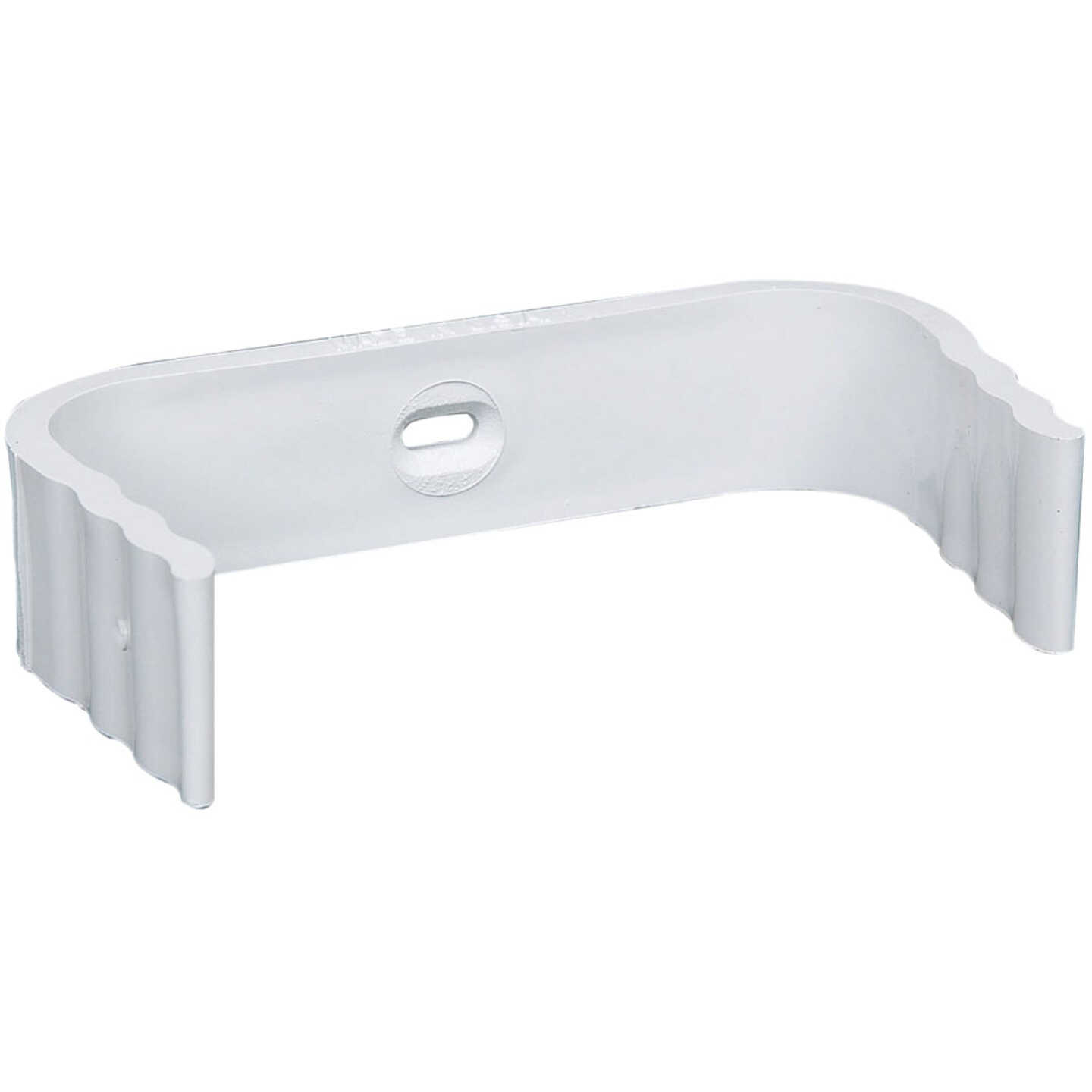 Amerimax 2 In. x 3 In. Traditional K-Style White Vinyl Downspout Clip Image 1