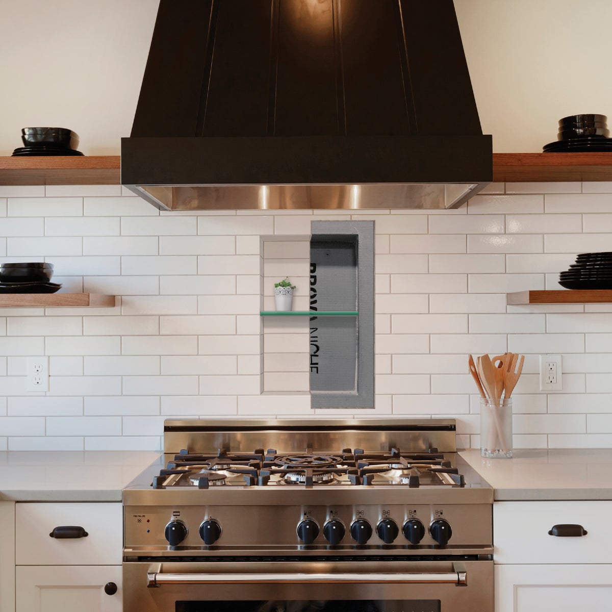 M-D Building Products PROVA NICHE 3-3/8 In. x 12 In. Glass Shelf Image 5