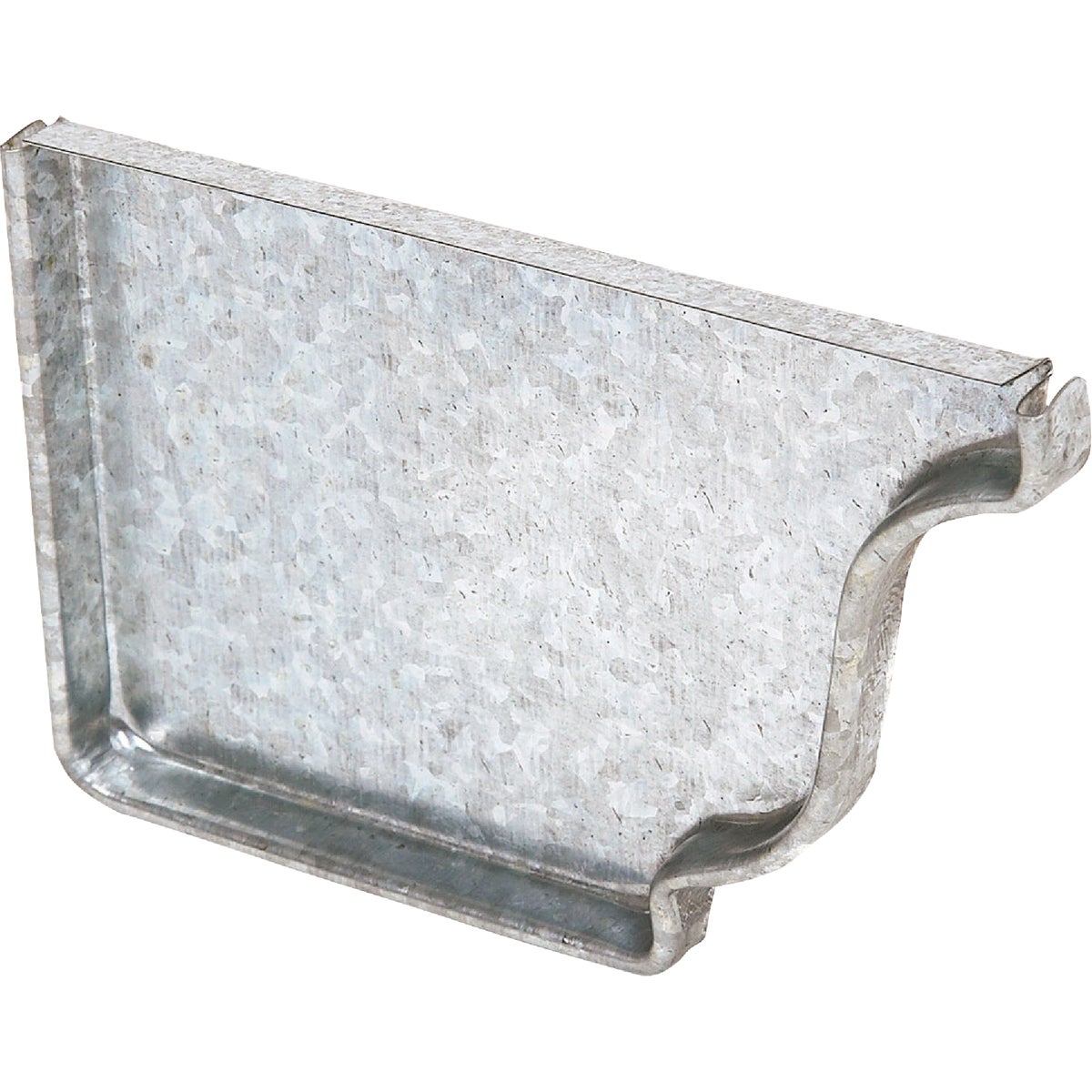 Amerimax 4 In. Galvanized K-Style Left Gutter End Cap