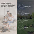 M-D Building Products 81 In. Vinyl-Coated Foam Top and Sides Door Seal for Doors with Kerf/Channel, Beige Image 5