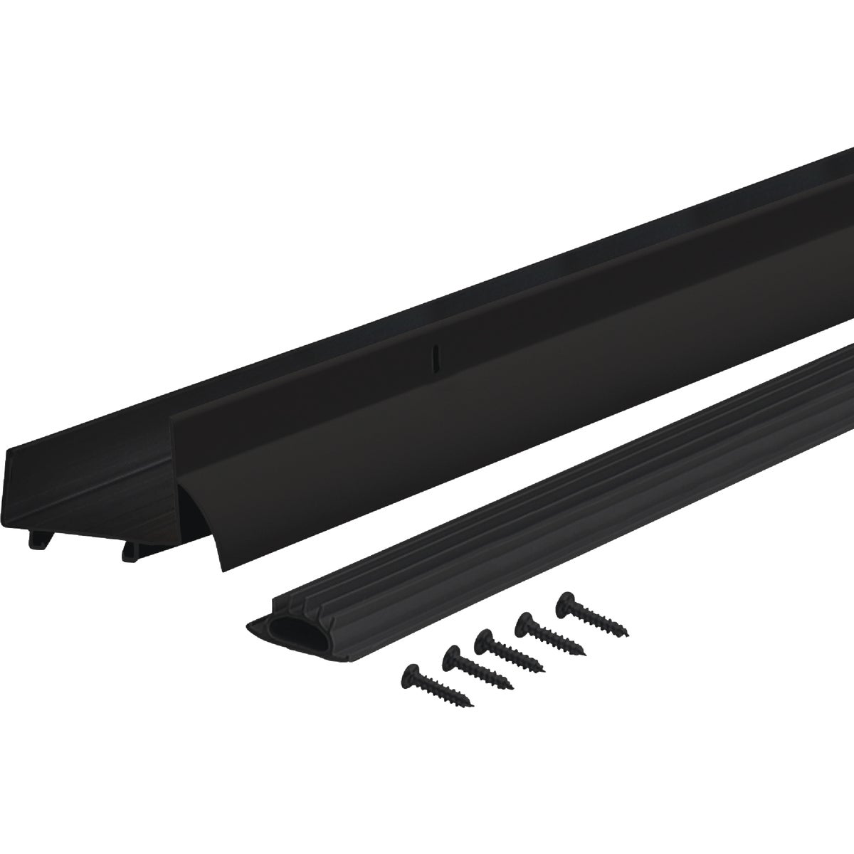 M-D Building Products 2.25 In. W. x 1.375 In. H. x 36 In. L. Aluminum Black Door Bottom Image 5