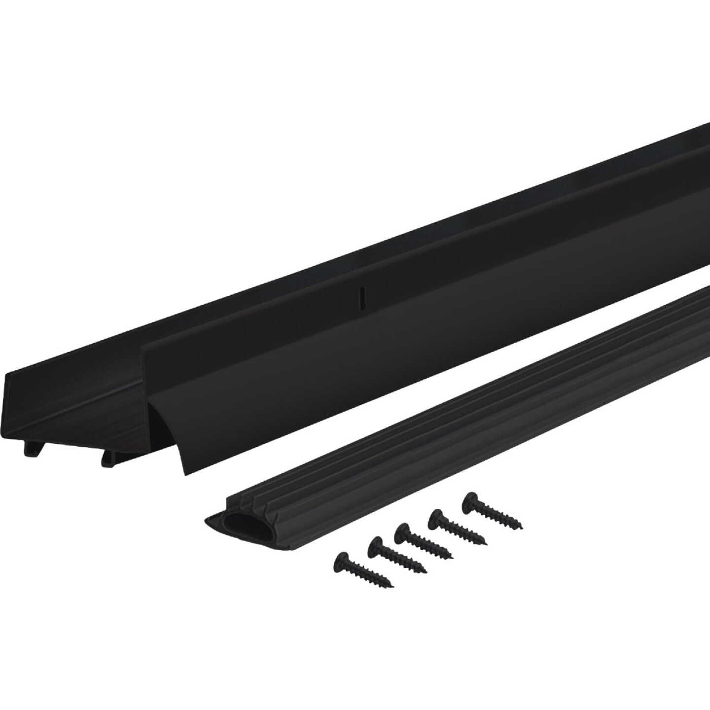 M-D Building Products 2.25 In. W. x 1.375 In. H. x 36 In. L. Aluminum Black Door Bottom Image 5