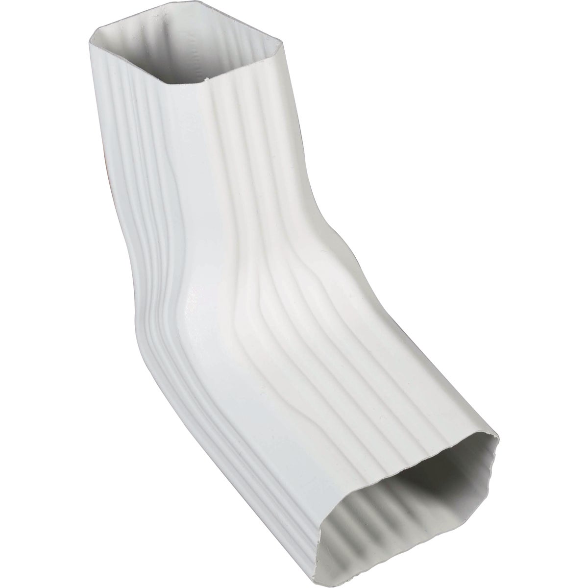 Amerimax 2 In. x 3 In. A/B White Vinyl Transition Elbow Image 1