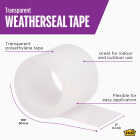 M-D Building Products 100 Ft. Transparent Weatherseal Tape for Windows & Vents Image 2