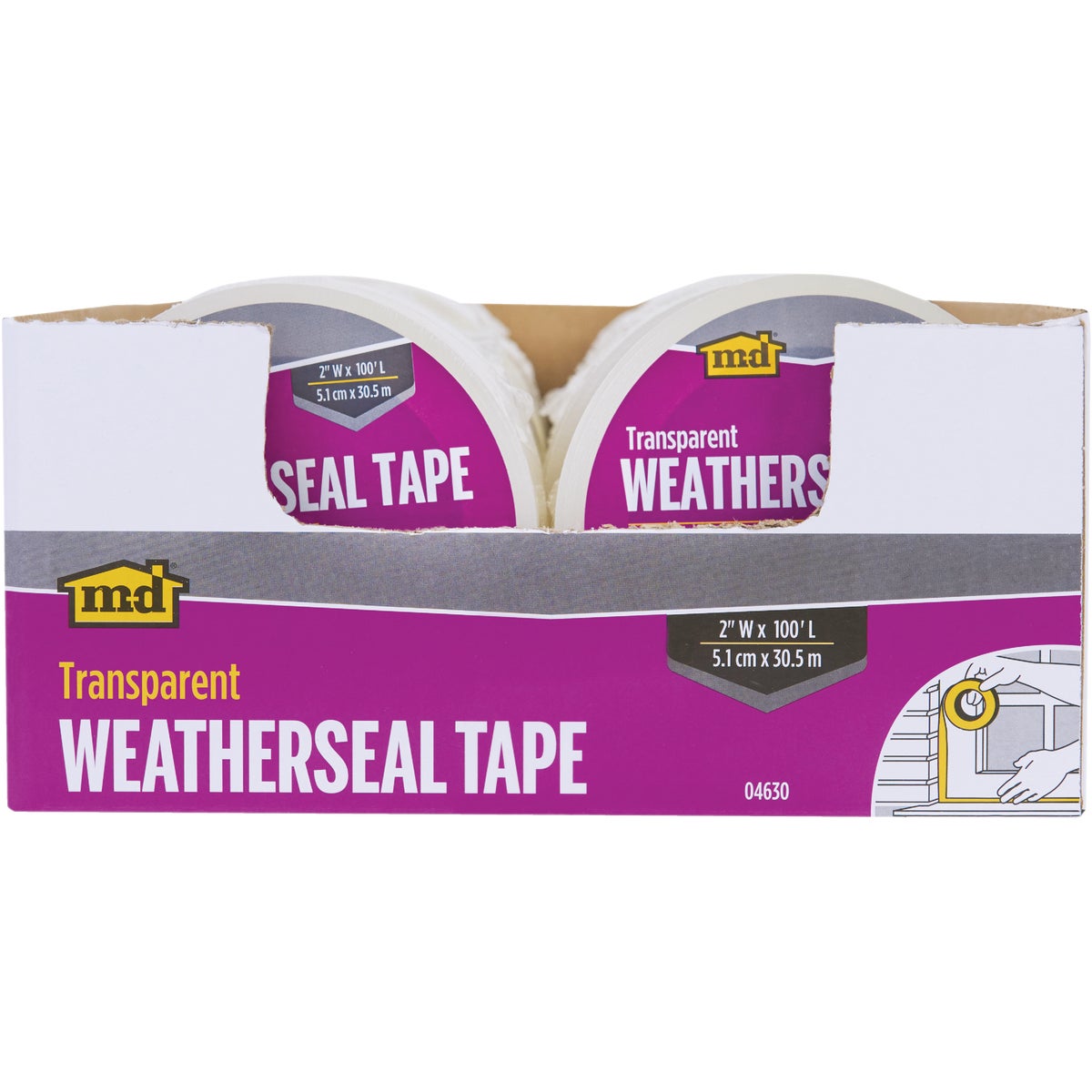 M-D Building Products 100 Ft. Transparent Weatherseal Tape for Windows & Vents Image 3