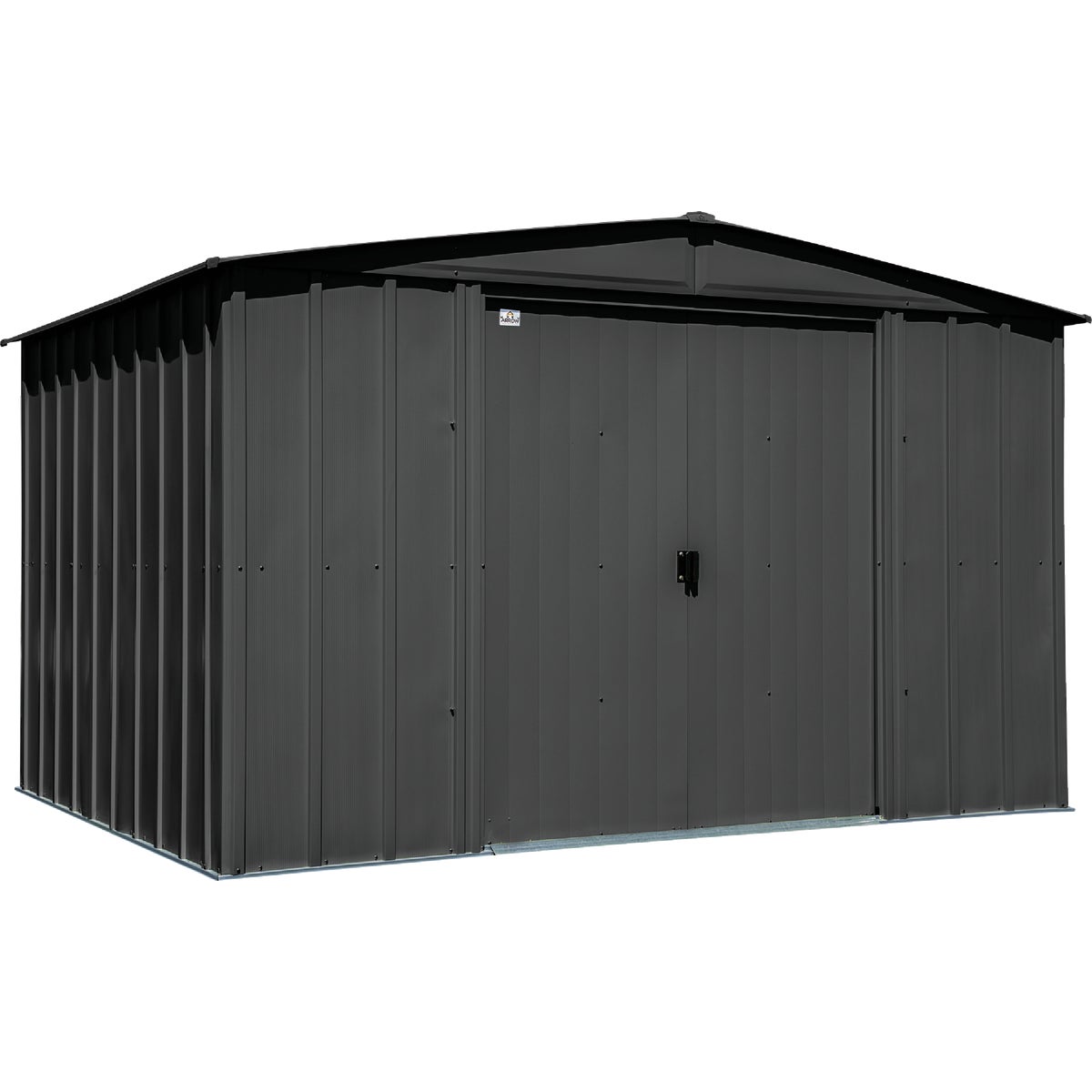 Arrow Classic 10 Ft. x 8 Ft. Galvanized Steel Storage Shed, Charcoal