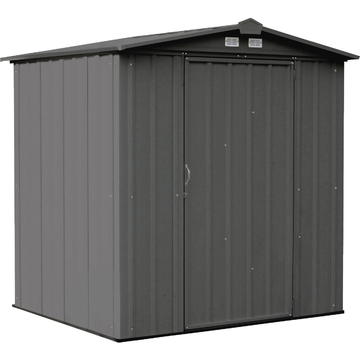 Arrow EZEE 6 Ft. x 5 Ft. Galvanized Steel Storage Shed, Charcoal