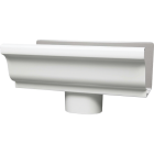 Amerimax 4 In. K Style Galvanized White Gutter Drop Outlet Image 2