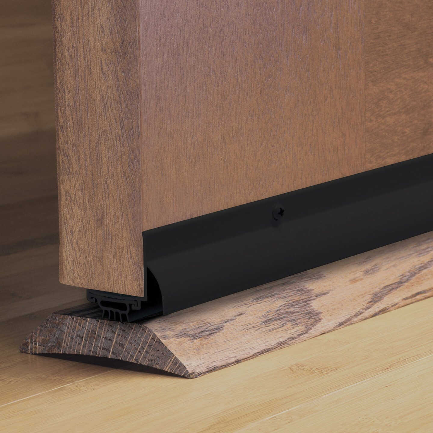 M-D Building Products 1.75 In. W. x 1.625 In. H. x 36 In. L. Aluminum Black Door Bottom Image 2