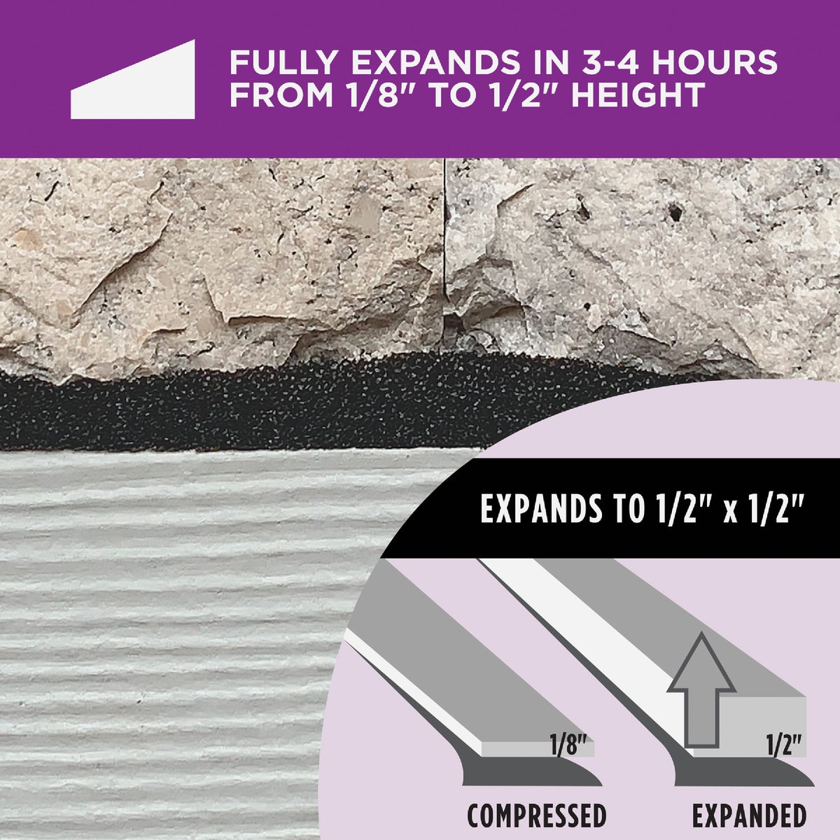 M-D Building Products PLATINUM 1/2 In. Black Expandable Foam Weatherseal for Uneven Gaps Image 3