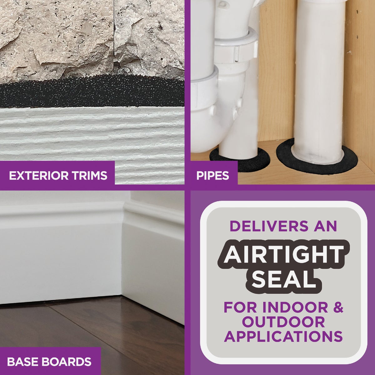 M-D Building Products PLATINUM 1/2 In. Black Expandable Foam Weatherseal for Uneven Gaps Image 6