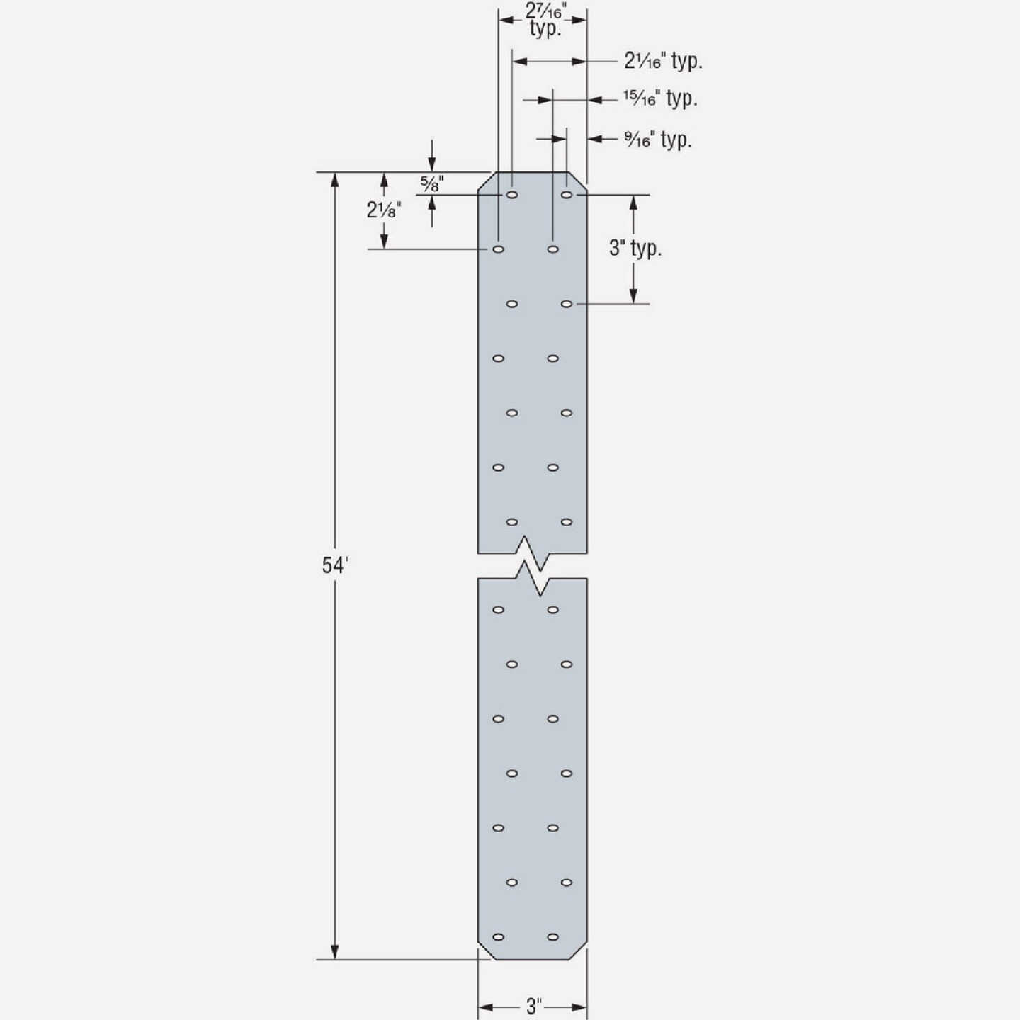 Simpson Strong-Tie 3 In. x 54 Ft. 14 ga Galvanized Steel Coiled Strapping Image 2
