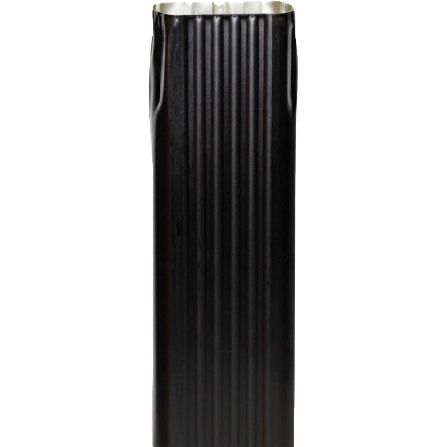 Spectra Metals 2 In. x 3 In. Black Aluminum Downspout Image 1