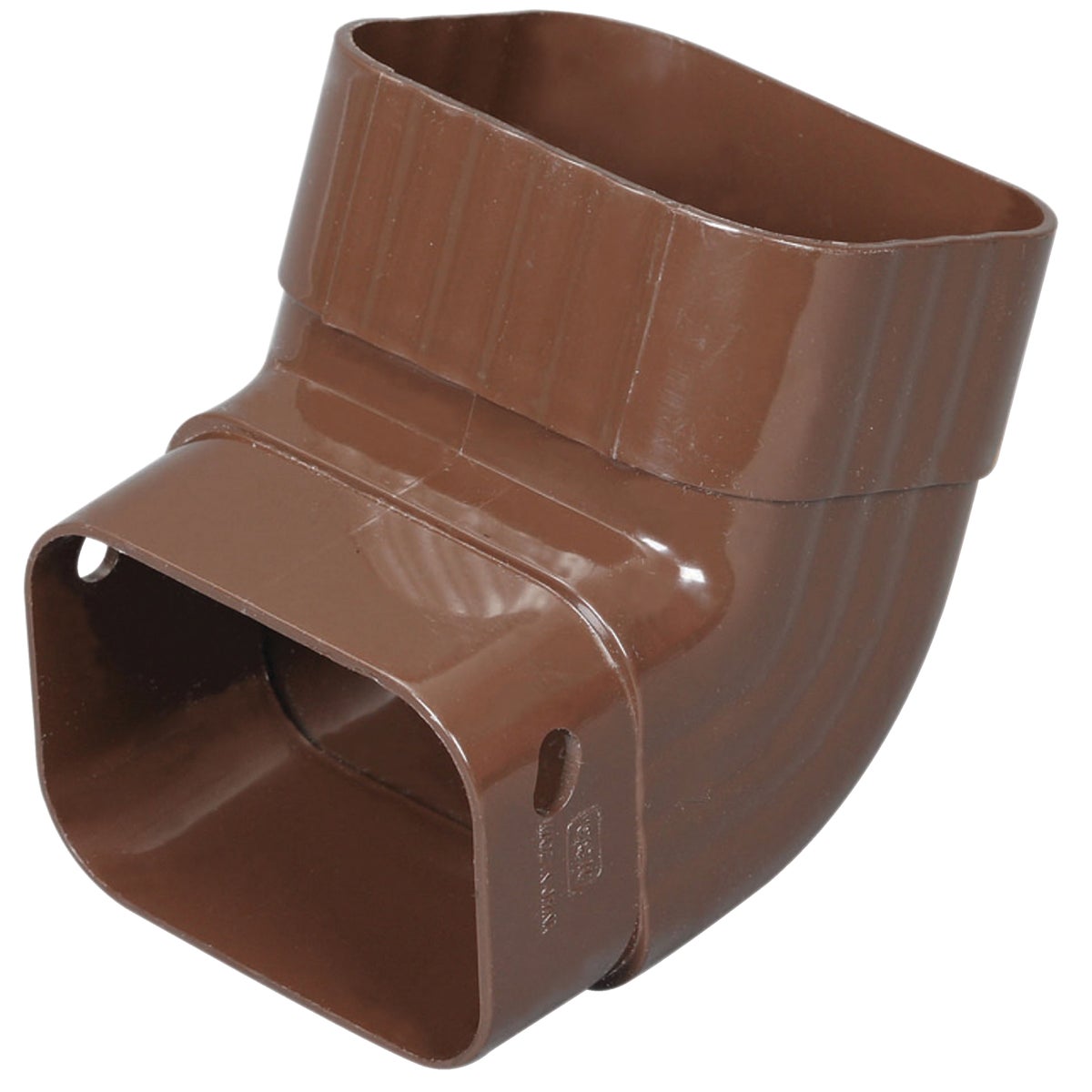Amerimax 2 In. x 3 In. Brown Vinyl Front A Elbow Image 1