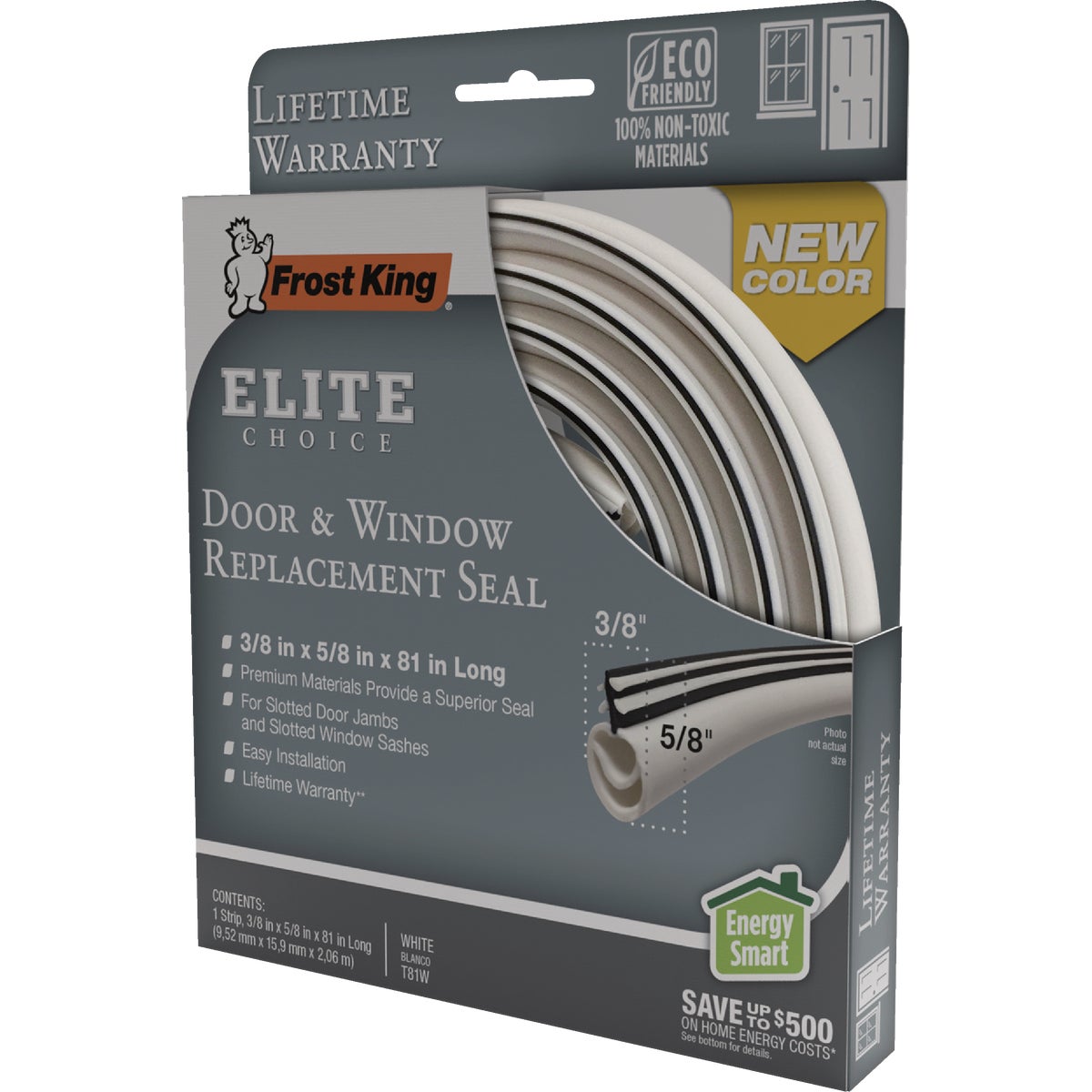 Frost King 3/8 In. x 5/8 In. x 81 In. White Door & Window Replacement Seal Image 5