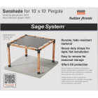 Simpson Strong-Tie Outdoor Accents Sage System Sunshade for 10 Ft. x 10 Ft. Pergola, Gray Image 4