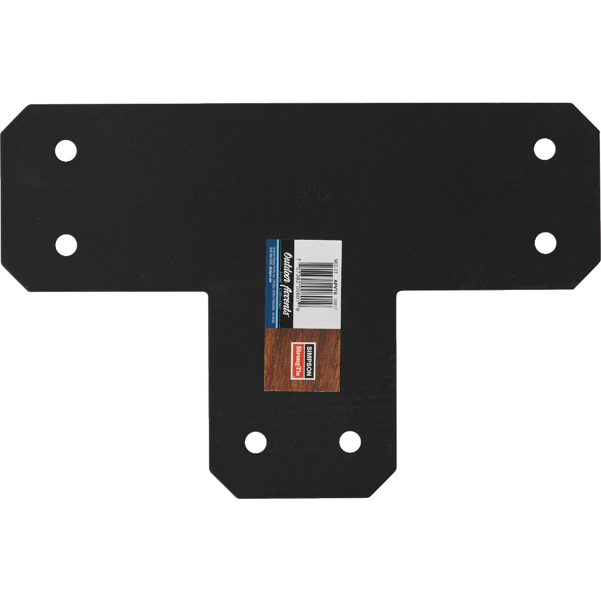 Simpson Strong-Tie Outdoor Accents Avant Collection ZMAX 6X6 Black T Strap Image 5