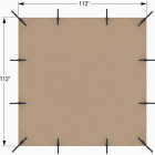 Simpson Strong-Tie Outdoor Accents Sage System Sunshade for 10 Ft. x 10 Ft. Pergola, Tan Image 2