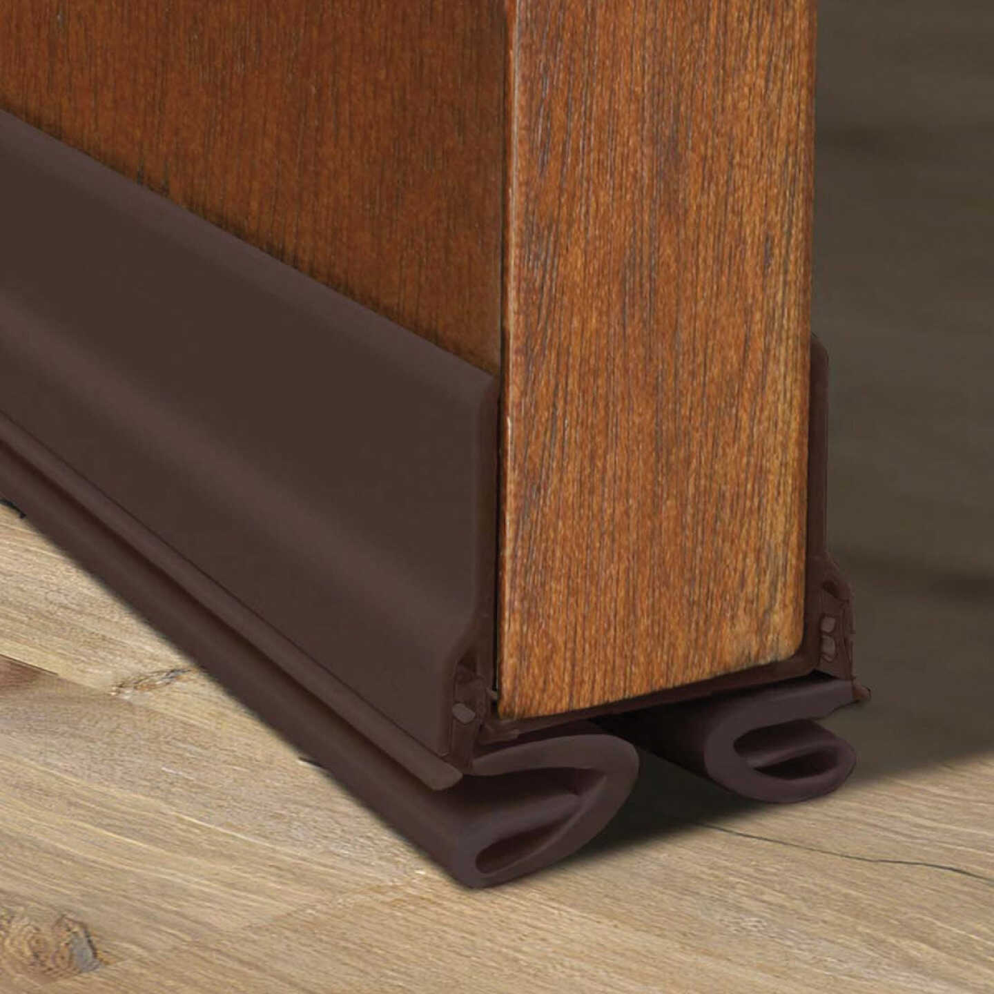 M-D Building Products CINCH 1.375 In. W. x 2.125 In. H. x 32 In. L. Vinyl & Rubber Brown Door Bottom Image 2