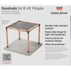 Simpson Strong-Tie Outdoor Accents Sage System Sunshade for 8 Ft. x 8 Ft. Pergola, Gray Image 5