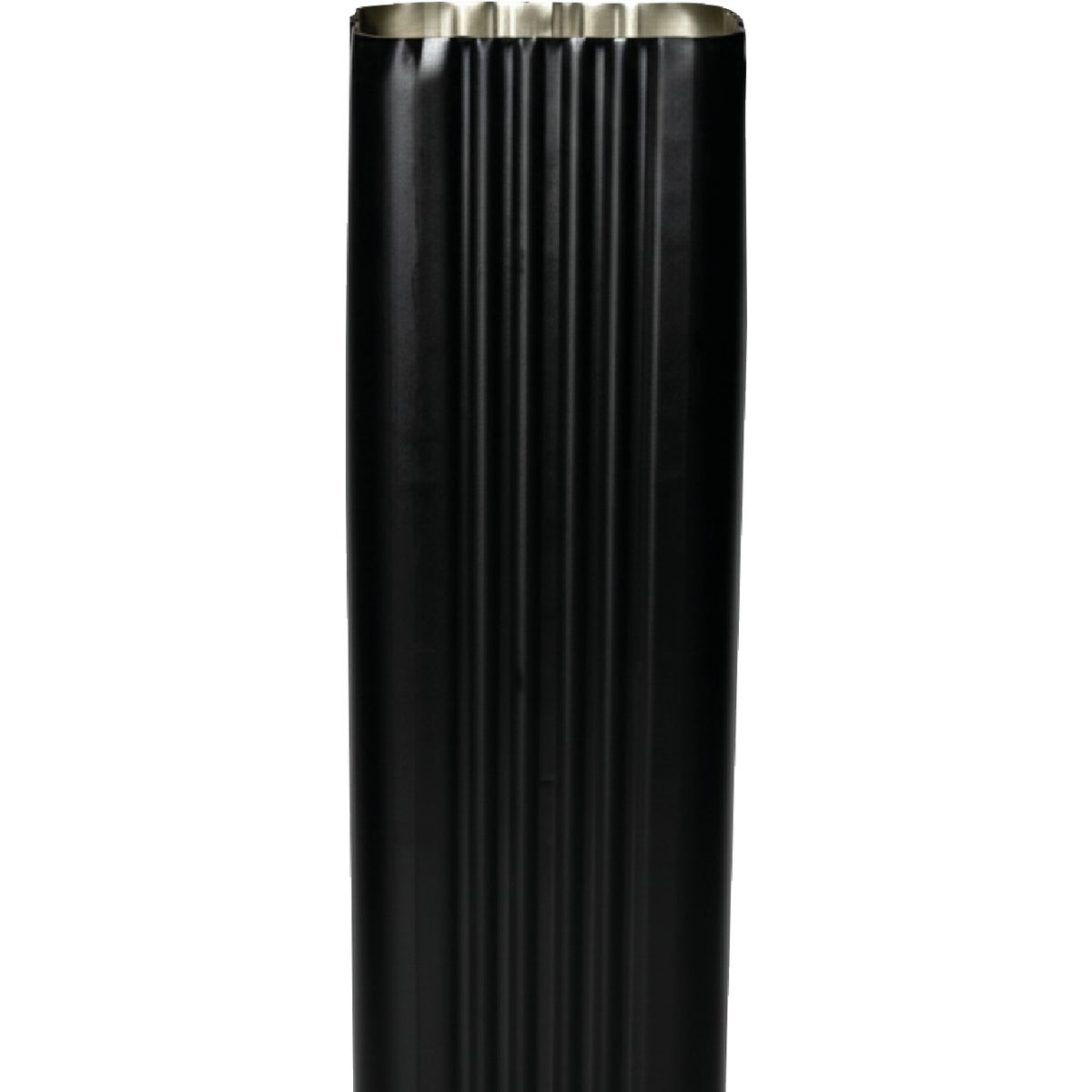 Spectra Metals 3 In. x 4 In. Black Aluminum Downspout Image 1