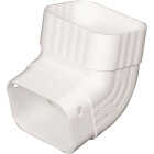 Amerimax 2 In. x 3 In. White Vinyl Front A Elbow Image 1