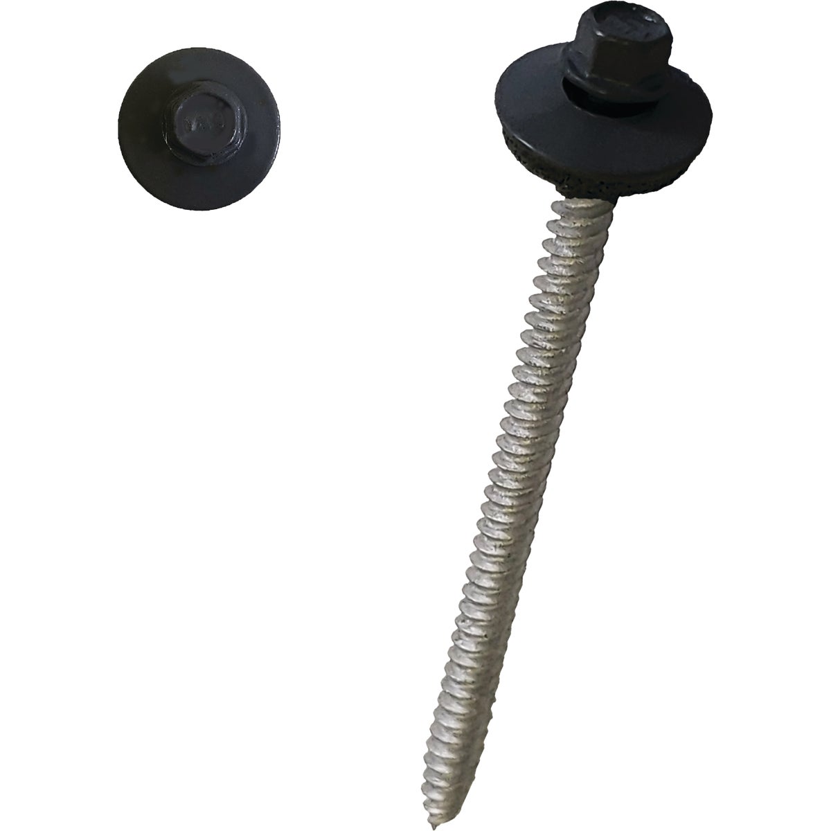 Ondura Premium 3" #9 Powder Coated Black Roofing Fastener Image 1