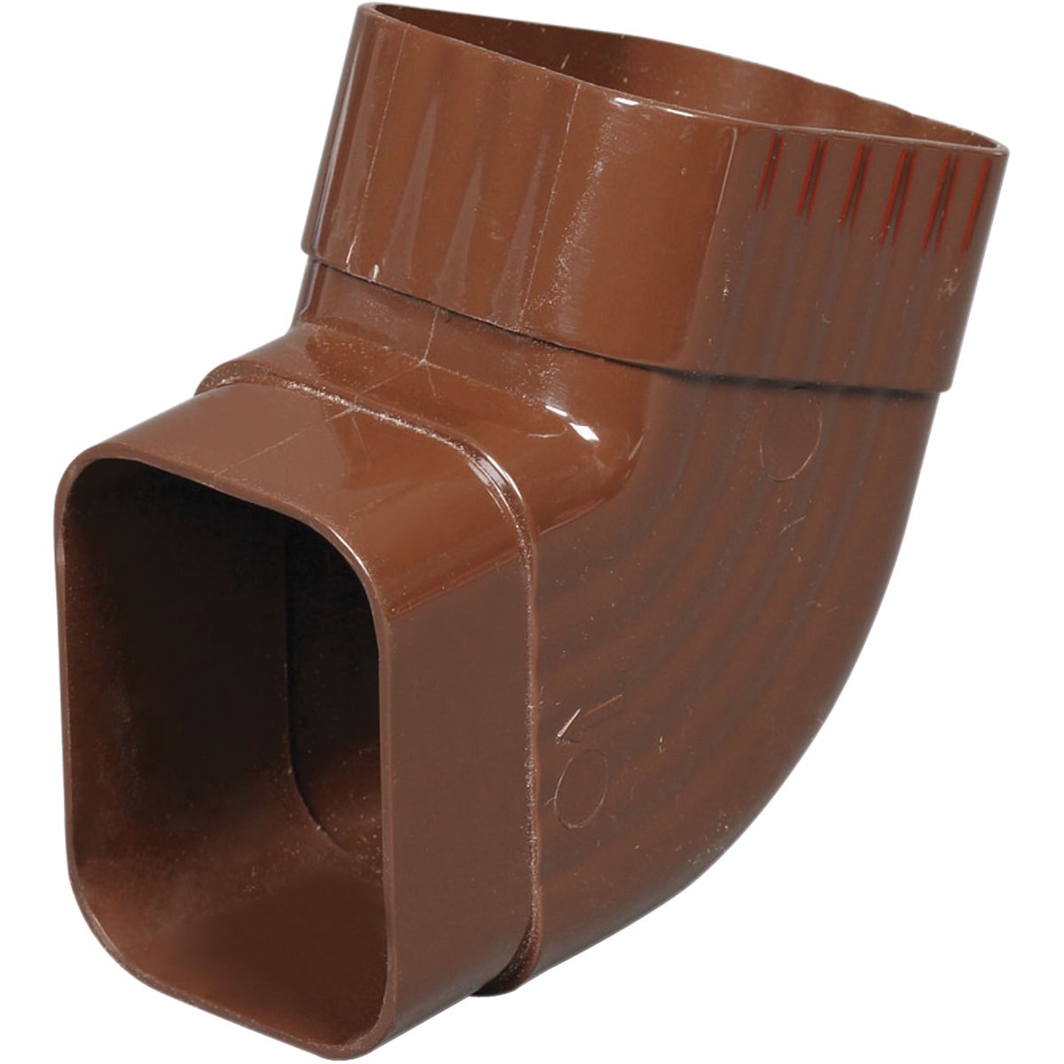 Amerimax 2 In. x 3 In. Brown Vinyl Side B Elbow Image 1