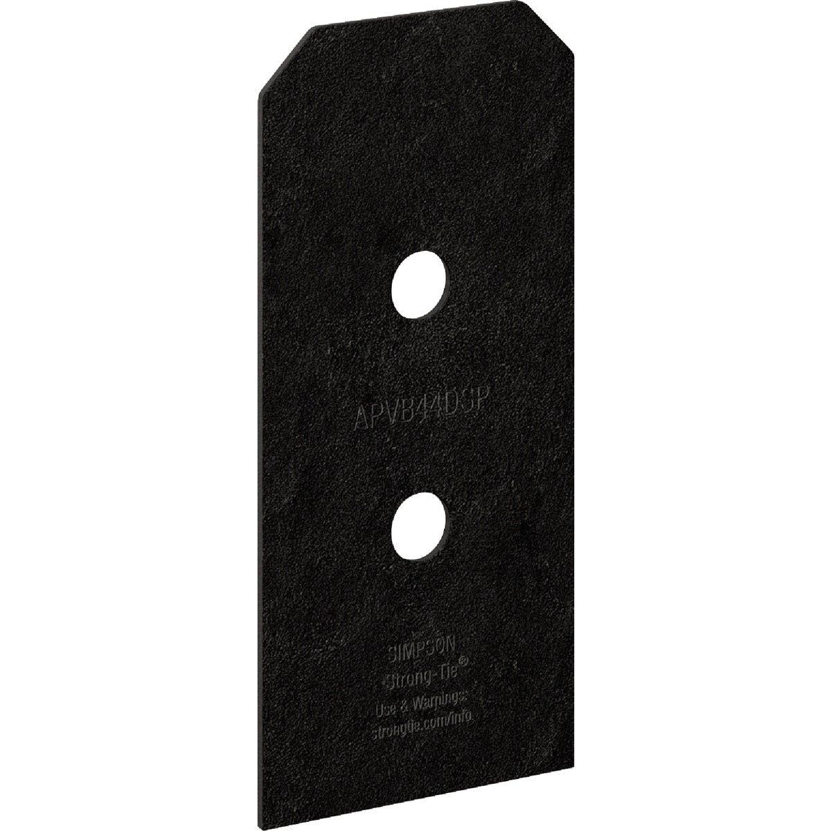 Simpson Strong-Tie Outdoor Accents Avant Collection ZMAX 4X Black Post Base Side Plate (2 Ct.)