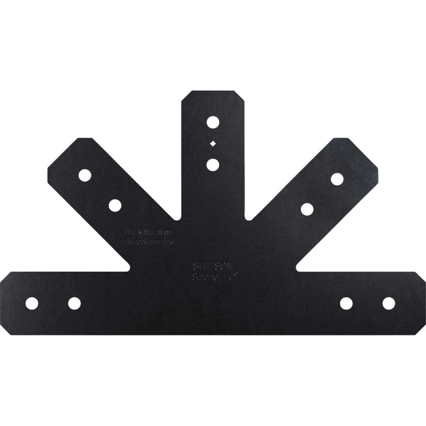 Simpson Strong-Tie Black Powder-Coated Gable T-Plate Image 1