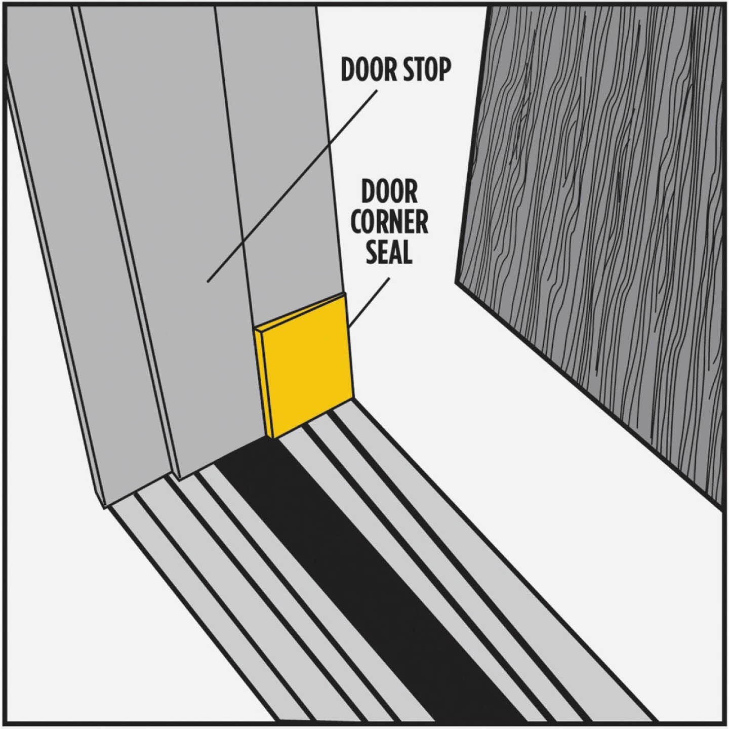 M-D Building Products White Door Corner Seal for Interior & Exterior Doors Image 4