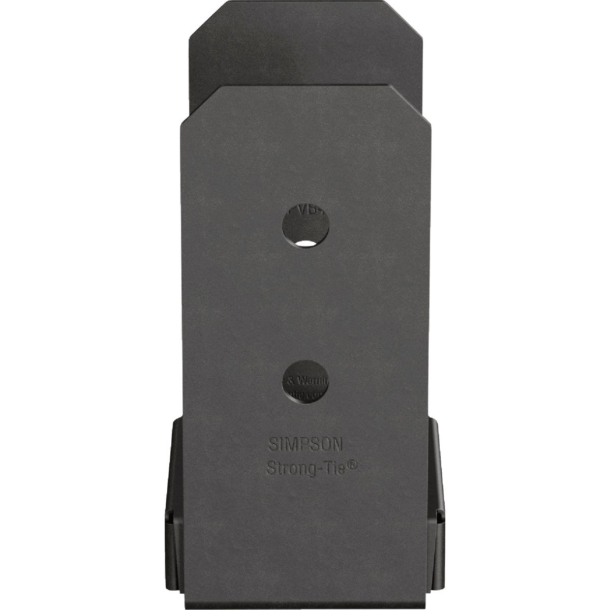 Simpson Strong-Tie Outdoor Accents Avant Collection ZMAX 4X4 Black Rough Post Base Image 5