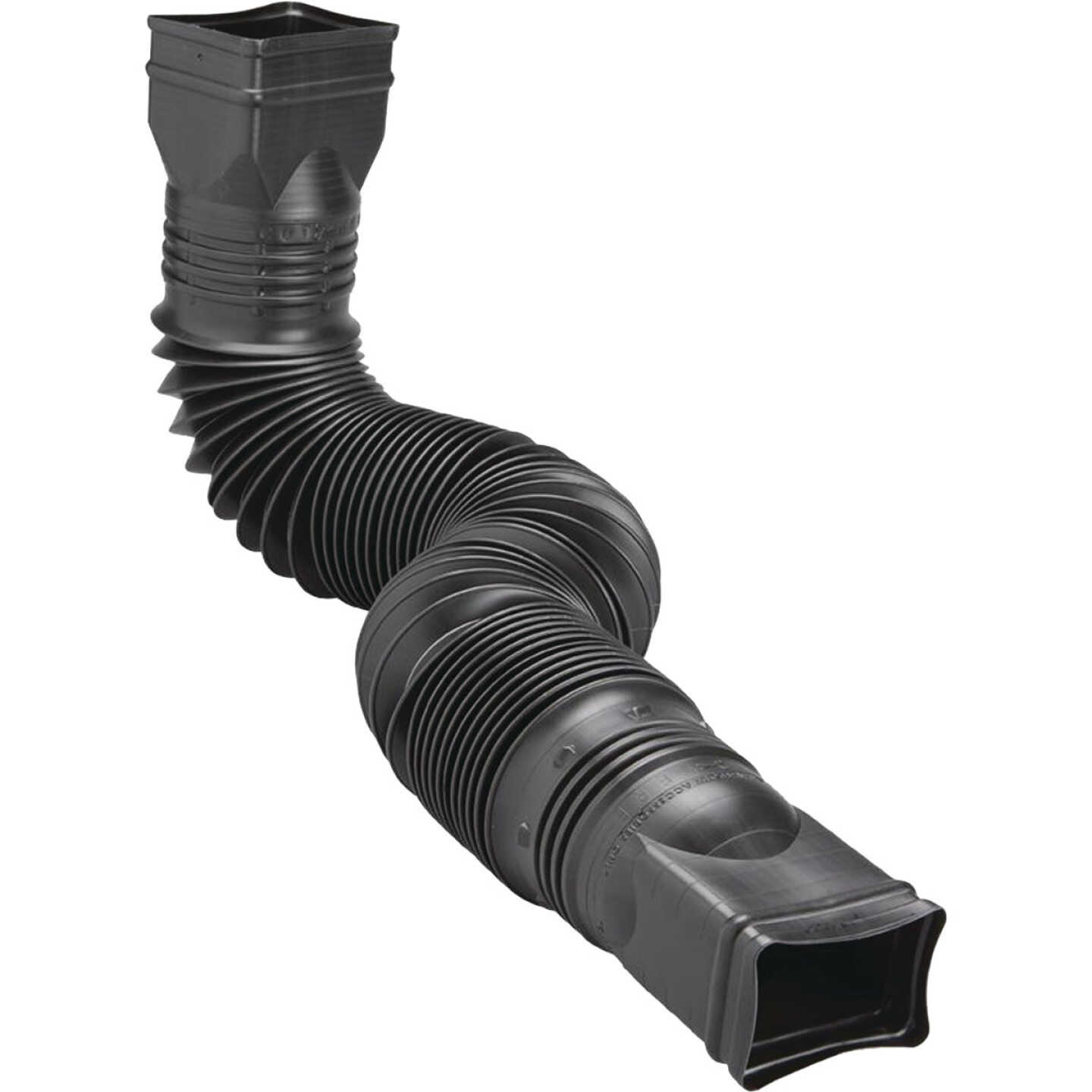 Amerimax Flex-A-Spout Black Vinyl Downspout Extension Image 1