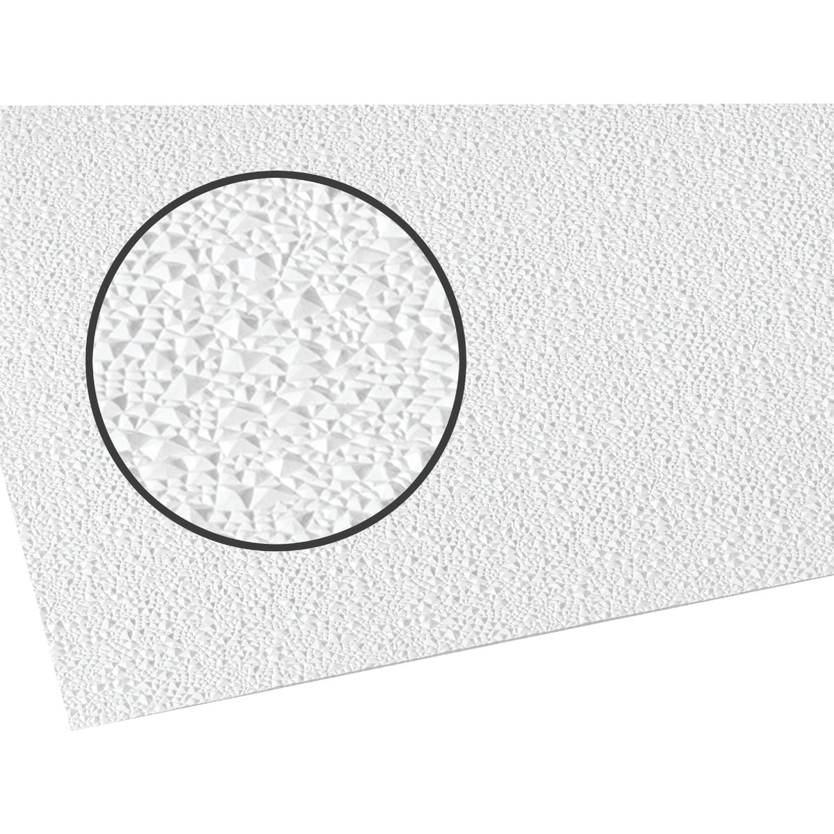 Palram Palclad Pro Cracked Ice .090 White 48 In. x 120 In. NRP Panel