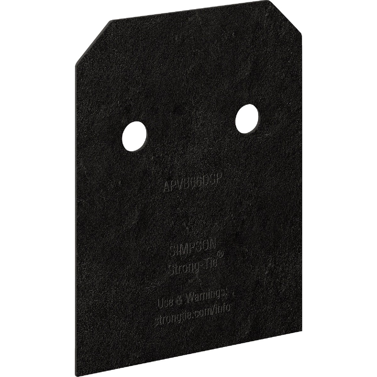 Simpson Strong-Tie Outdoor Accents Avant Collection ZMAX 6X Black Post Base Side Plate (2 Ct.)