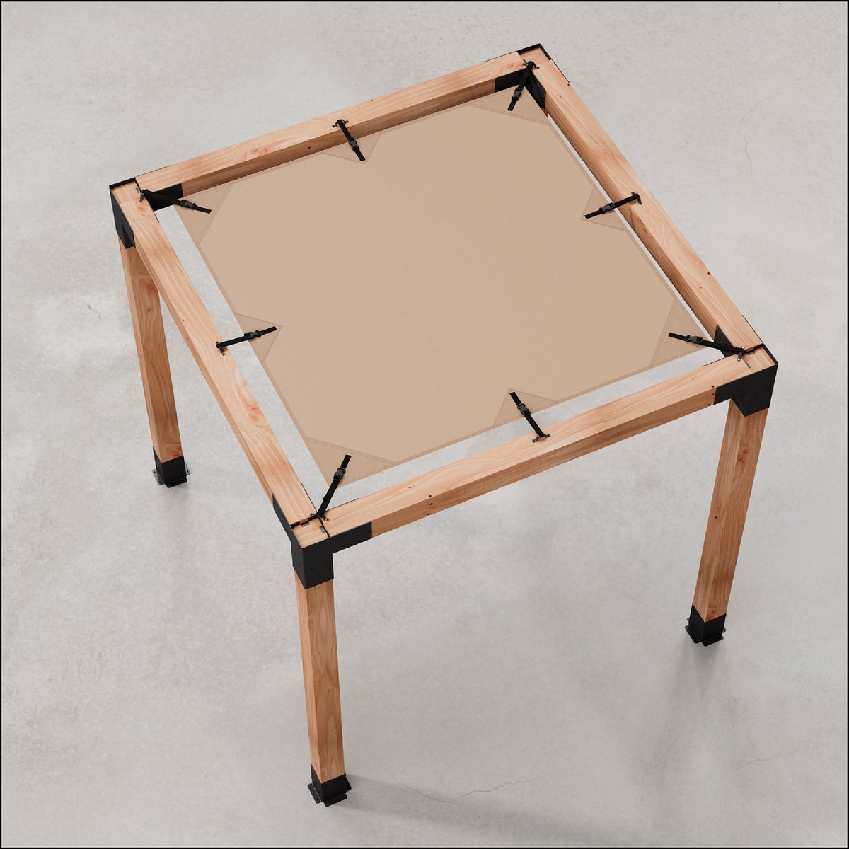 Simpson Strong-Tie Outdoor Accents Sage System Sunshade for 8 Ft. x 8 Ft. Pergola, Tan Image 3