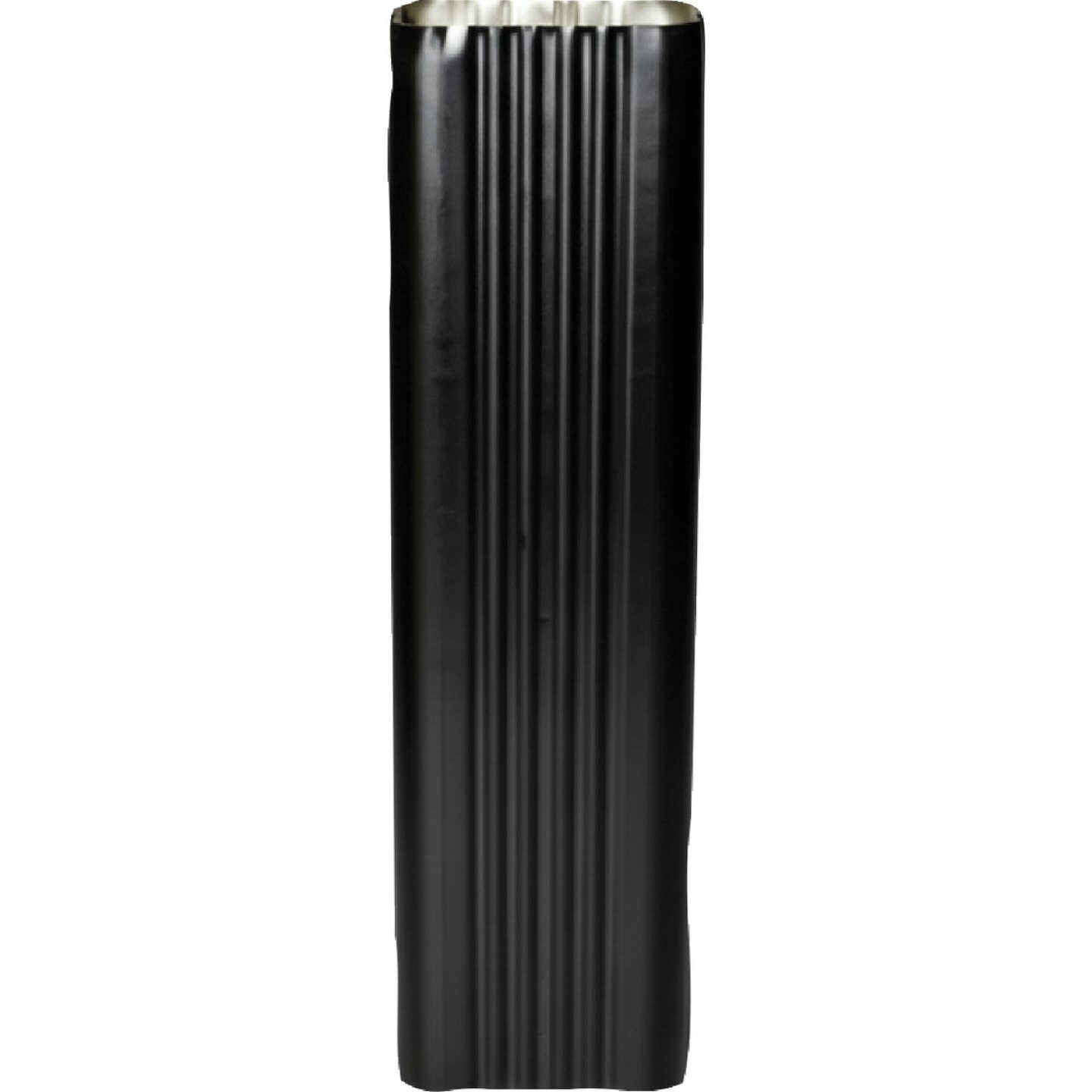 Spectra Metals 3 In. x 4 In. x 15 In. K-Style Black Aluminum Downspout Extension Image 1