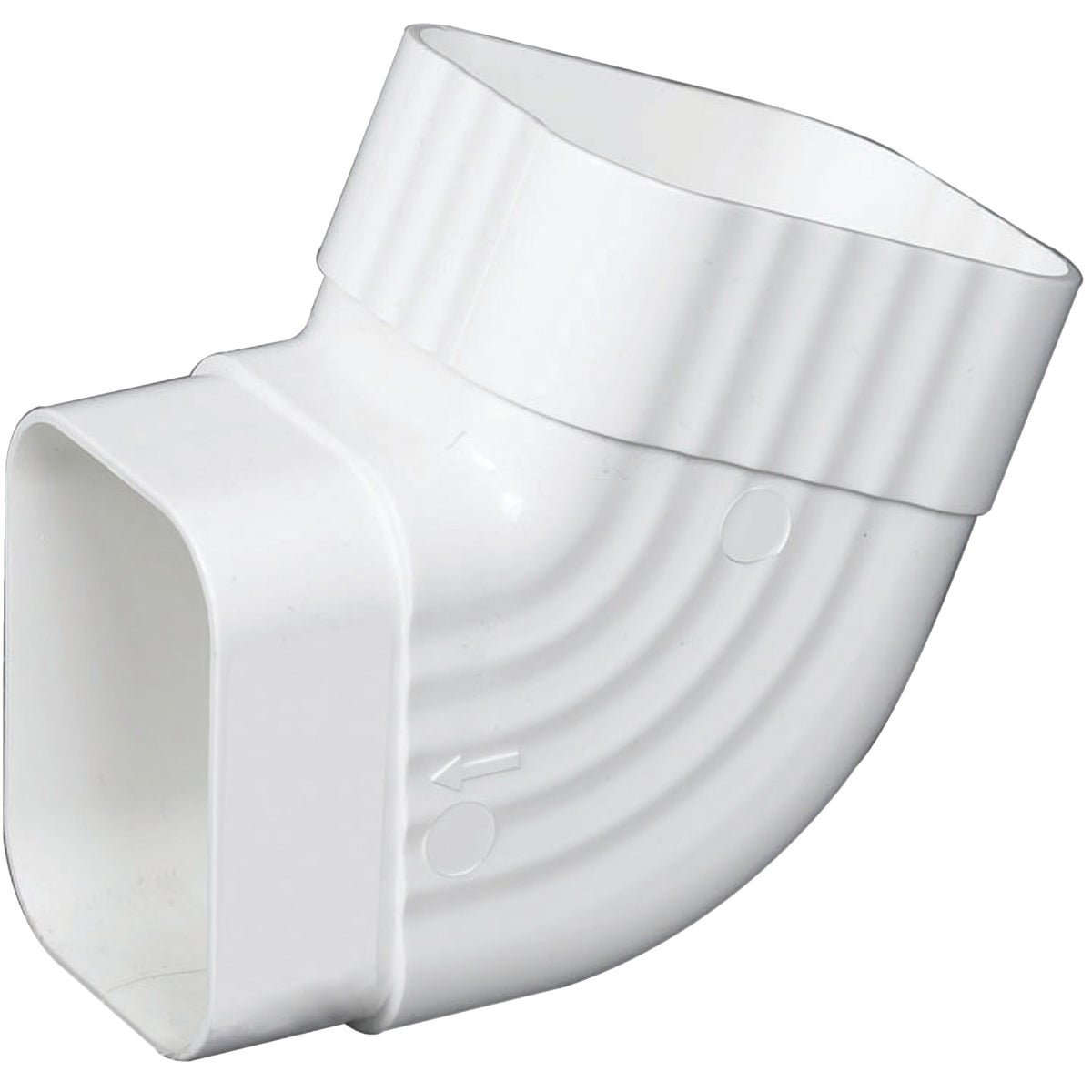 Amerimax 2 In. x 3 In. White Vinyl Side B Elbow Image 1