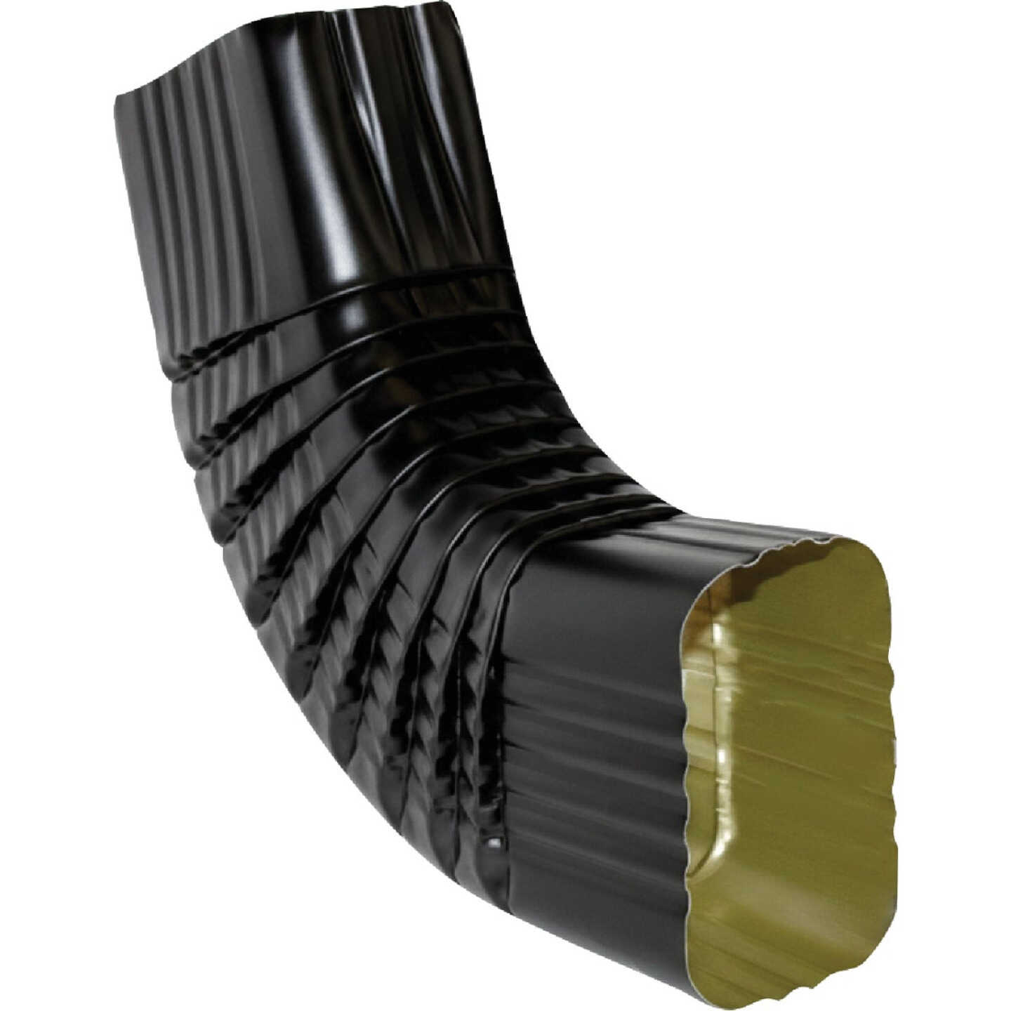 Spectra Metals 3 In. x 4 In. Aluminum Black Side Downspout Elbow Image 2