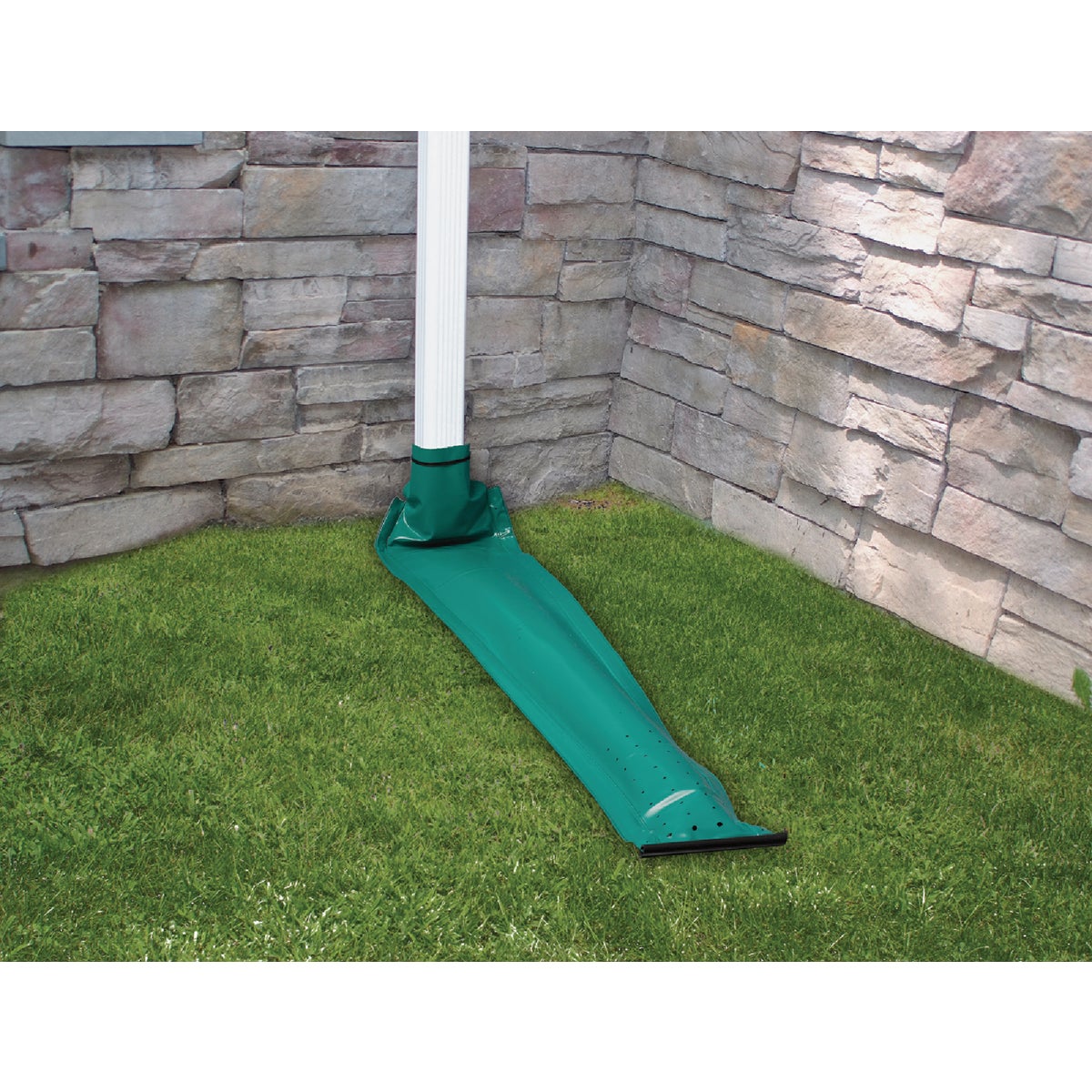 Frost King Standard Flexible 4 In. x 12 Ft. Green Downspout Extender