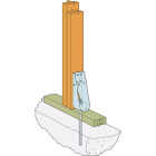 Simpson Strong-Tie 2.89 In. W x 23.2 In. H x 4.25 In. B 12 ga Galvanized Predeflected Holdown Image 3