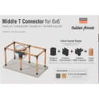 Simpson Strong-Tie Outdoor Accents Sage System Black Powder-Coated Middle-T Connector for 6x6 with Screws Image 2